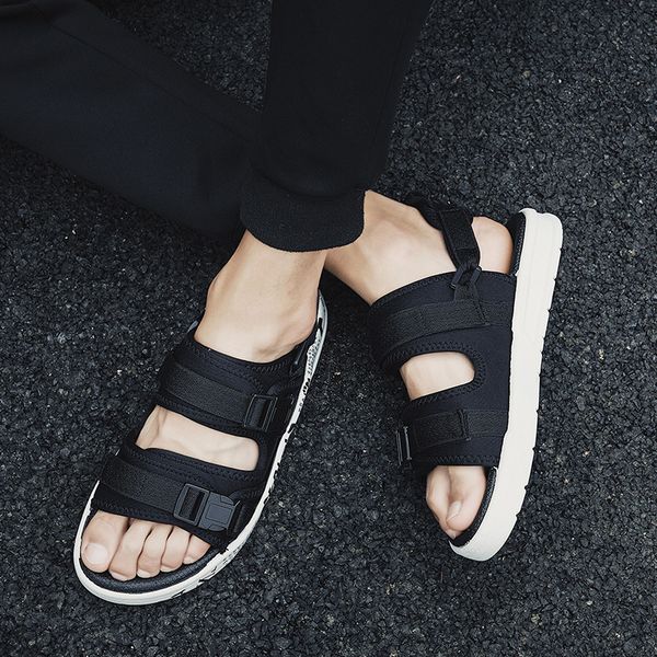 

summermen big sneaker sport fashion trainers size 45 slippers sandals summer youth student slides black grey white light blue orange designe