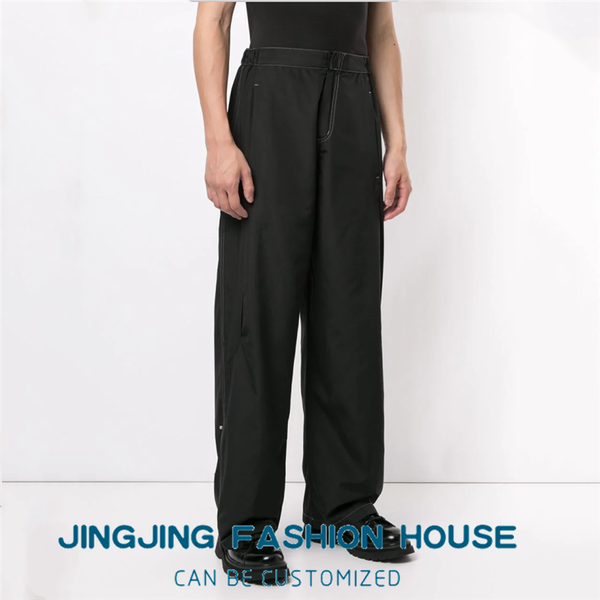 

men's pants s-6xl2021 autumn slacks versatile personality wide leg youth black handsome sports straight