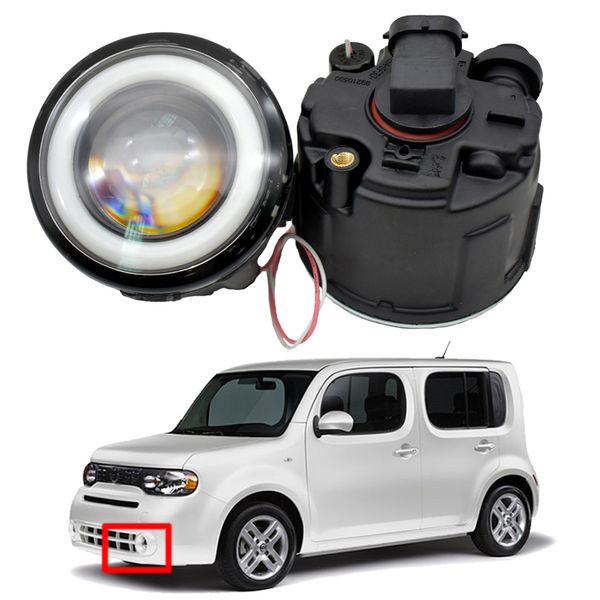 Para Nissan Cube Z12 Hatchback 2009-2014 luz de nevoeiro de alta qualidade Daytime Running Lights LED Angel Eye Styling Par