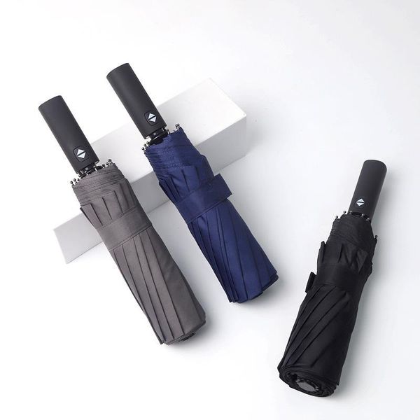 

umbrellas folding automatic strong windproof black umbrella rain women men female male guarda chuva waterproof woman y50