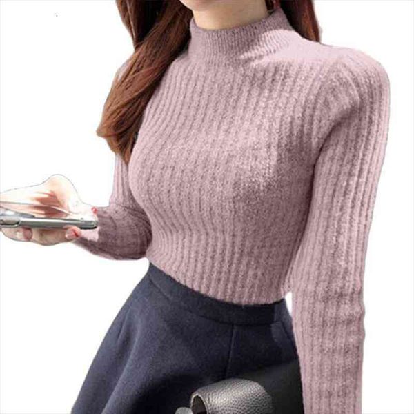 

sweater shirt sleeved turtleneck sweater girl warm winter slim female half thick half turtleneck female, White;black