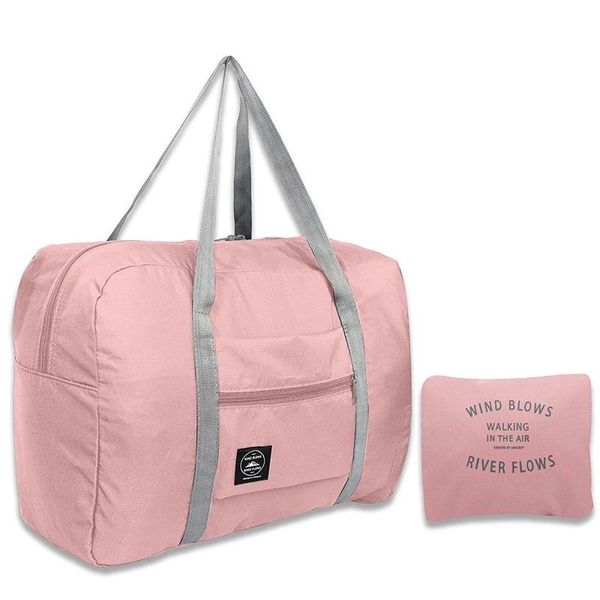 

duffel bags foldable nylon zipper travel large capacity business trip bag luggage men women waterproof handbags carry-on duffle