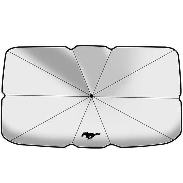 

car sunshade umbrella front windshield sun shade protector for mustang logo sunshield parasol covers
