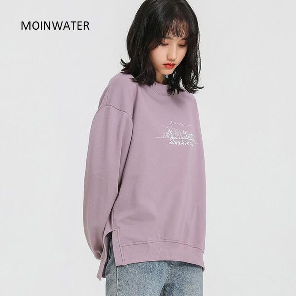 

women's hoodies & sweatshirts moinwater women streetwear female drop-shoulder hooded lady casual oversized outerwear mh2007, Black