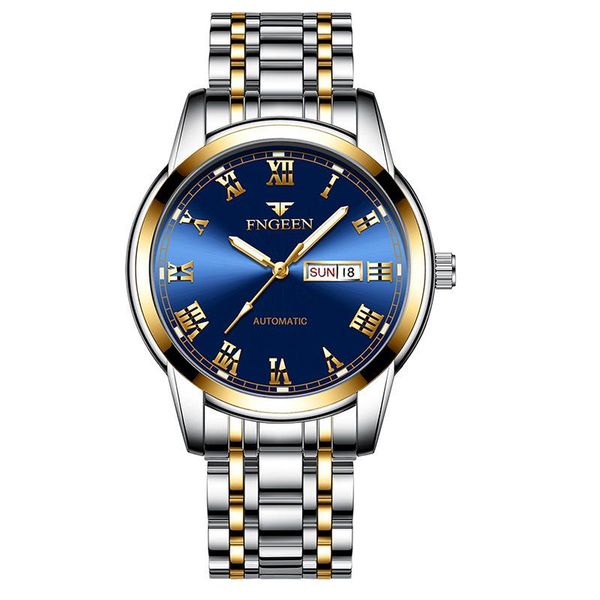 

wristwatches fngeen 4002 men watch fashion casual ultra thin waterproof stainless steel men's quartz, Slivery;brown