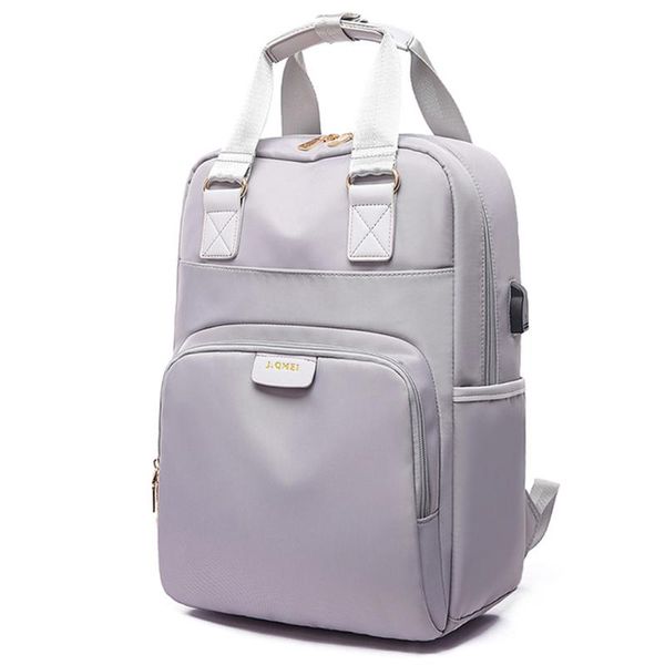 

backpack travel bag college oxford cloth anti theft usb charge shoulder zipper lapschool waterproof large capacity business