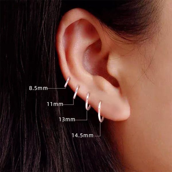 

hoop & huggie ventfille 925 sterling silver small ear circle earrings for women temperament trendy jewelry 2021 drop, Golden;silver