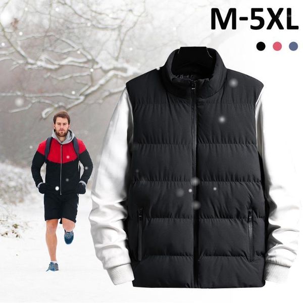 

men's vests fashion mens jacket sleeveless vest autumn thermal soft casual coats male cotton men thicken waistcoat, Black;white