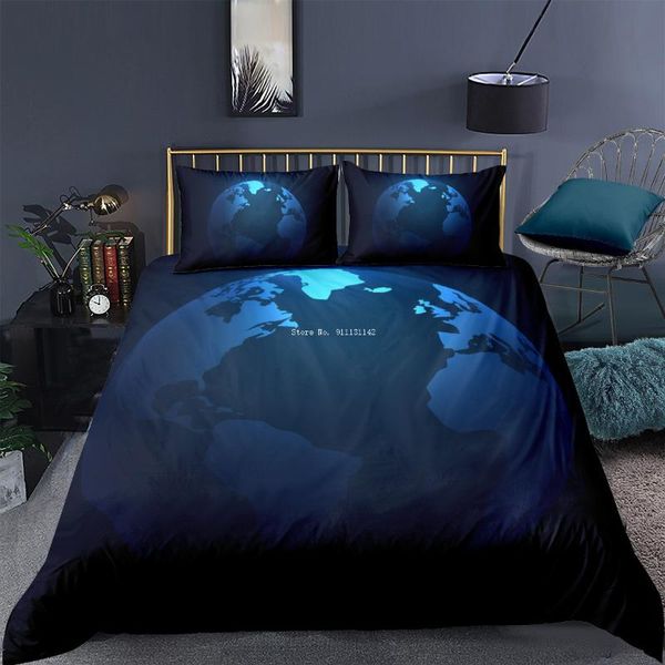 

fantasy color planet printed bedding set king  full double single size pillowcase down quilt cover bedroom decoration sets