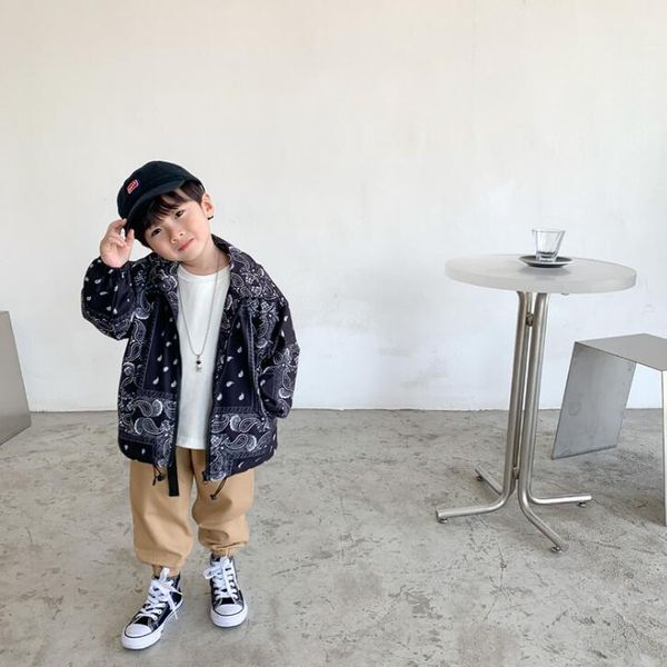 

wholesale girls boys printed coat spring cotton full sleeve kids jacket 3-8 years yx858 jackets, Blue;gray