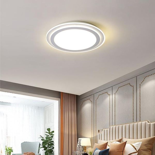 

ceiling lights modern led lamp bedroom study lighting decoration minimalist acrylic white round lustre chandelier indoor fixtures