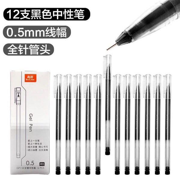

color true 0.5mm juneng writing fountain pen gp118 needle tube student office signature black be red neutral