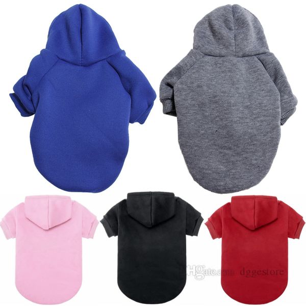 Süblimasyon Boş Temel Polyester Evcil Hayvan Giysileri Sıcak Köpek Hoodie Küçük Orta Büyük Köpekler için Köpek Kıyafetleri Polar Yumuşak Kışlık Kazak Evcil Hayvanlar Ceket Siyah S-9XL A227