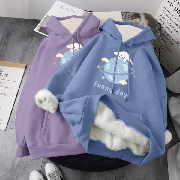 

women's hoodies & sweatshirts hoodie oversized printed sweatshirt 2021 korean harajuku casual retro pullover college style loose top, Black