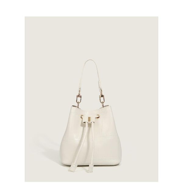 

evening bags minority design bag female 2021 minimalist crocodile pattern bucket single shoulder large capacity drawstring tote