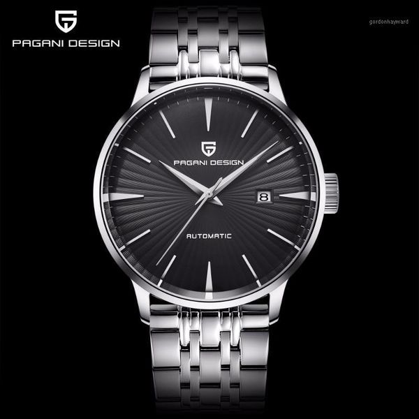 

wristwatches pagani design 2021 fashion watch automatic waterproof men's mechanical sports clock relogio maasculino, Slivery;brown