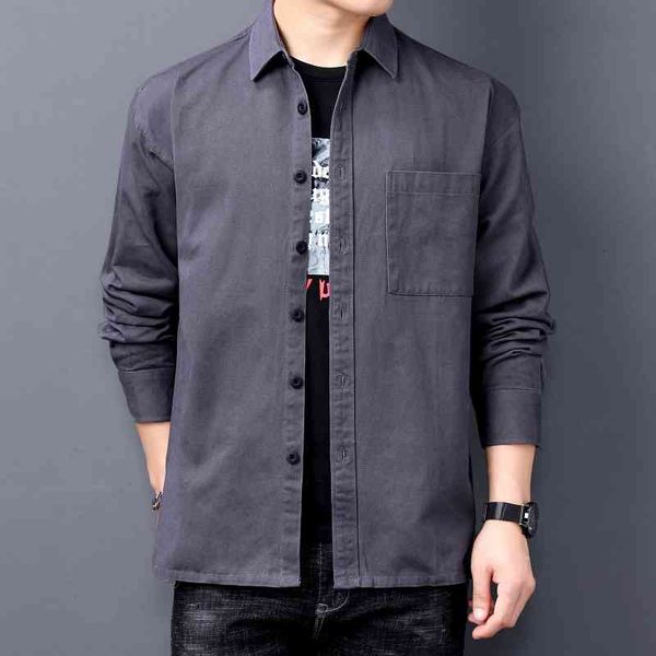 

men's jackets shirt long-sleeve male jeans, casual classical japanese shirt for men, 100% cotton, slim fit l8xi, Black;brown