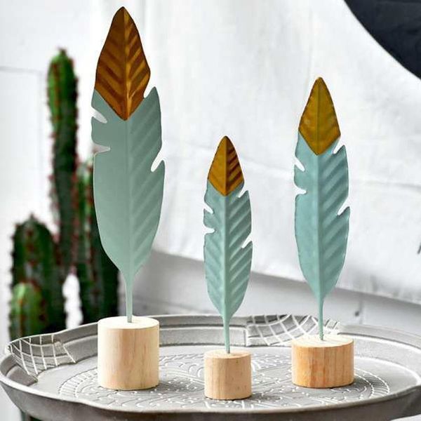 

decorative objects & figurines ins europe iron simulation feather model bedroom decoration crafts ornaments living room dining table props