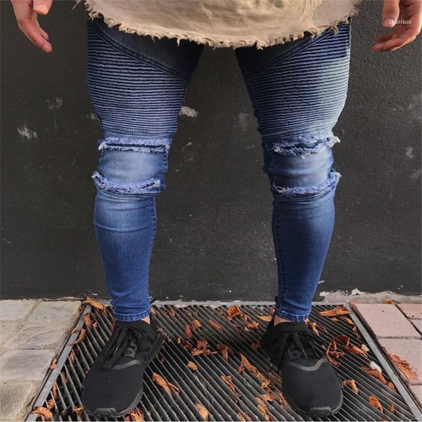 

men fashion denim skinny jeans blue color1