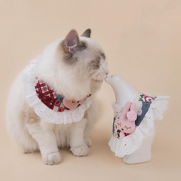 

cat collars & leads cut bibs lace saliva towel accessories supplies small dog