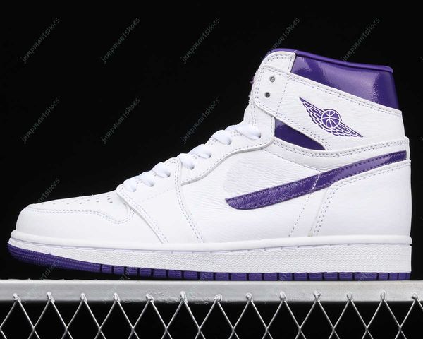 

high og jumpman 1 basketball shoes mens womens white purple outdoor sports