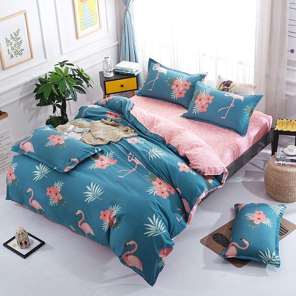 

flamingo bedding set bed linen duvet cover nordic style sheets and pillowcases 2 people home textile sets