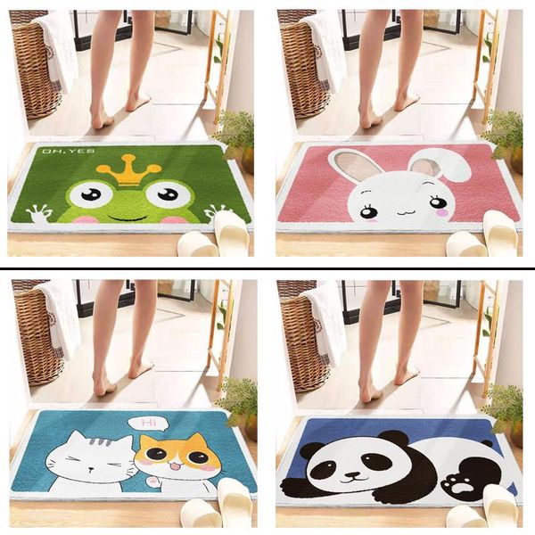 

cartoon floor mat toilet bathroom water absorption non-slip door carpets