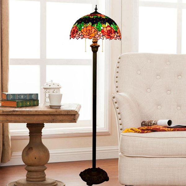 

floor lamps eusolis stained glass abajur mosaic vintage bedroom living room decoration lamp lampada da terra moderna art deco