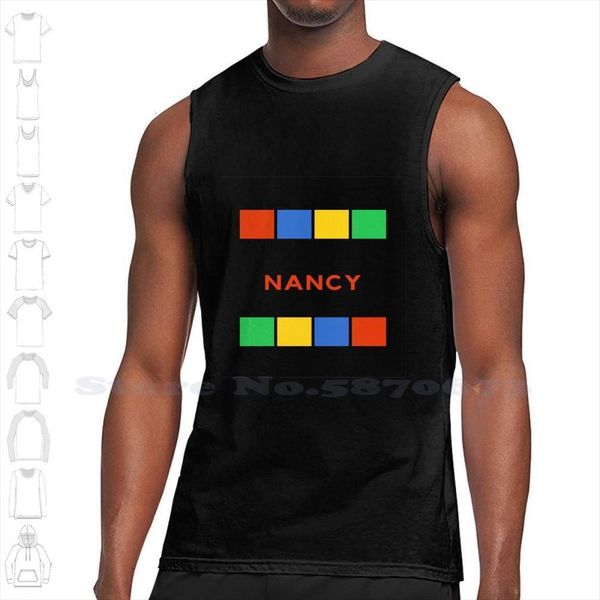 

nancy black white sleeveless tank men women names personalized name tag given birthday named first, White;black