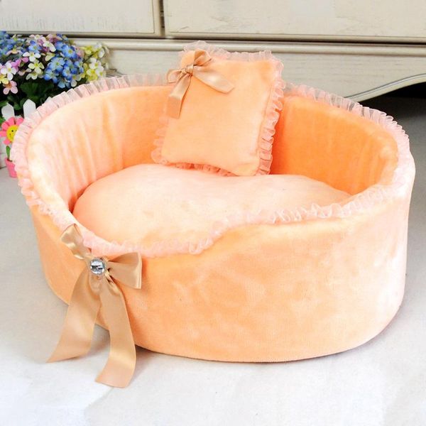 

fashionable and elegant design dog beds for small dogs winter pet pad house mat s lace send pillows kennels & pens