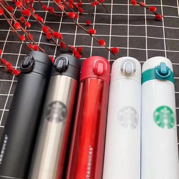

coffee travel cup mug 400ml starbucks bottles tumblers vacuum bounce thermos stainless steel water bottle double wall insulated cars beer bu