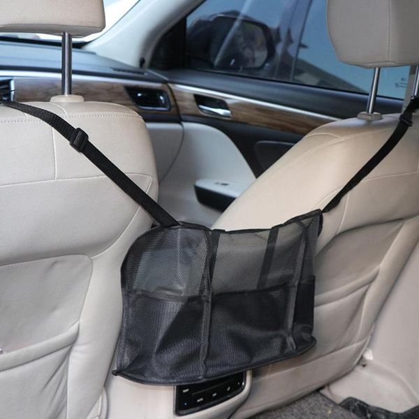 

car organizer handbag holder auto seat back middle storage bag box universal mesh hanging pocket net travel accessories