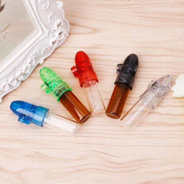 

storage bottles & jars 1pc portable snuff dispenser snorter rocket snuffer acrylic glass