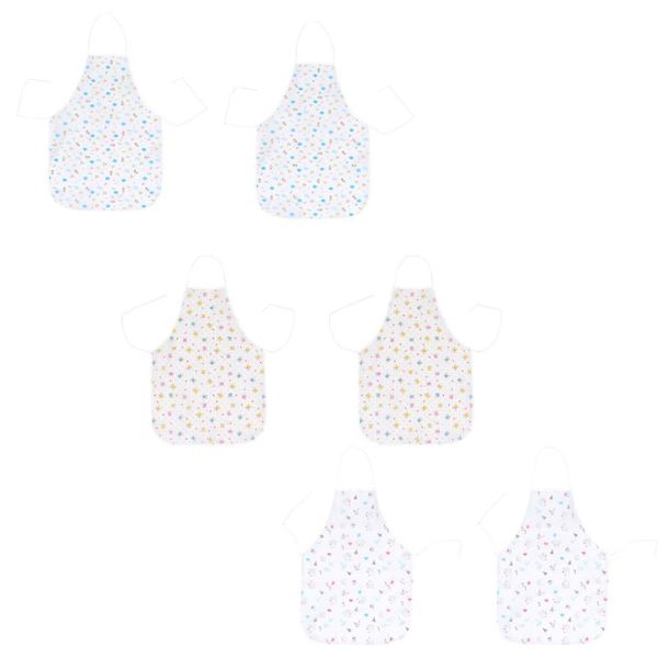 

aprons 6pcs waterproof kitchen cooking apron anti-fouling cartoon