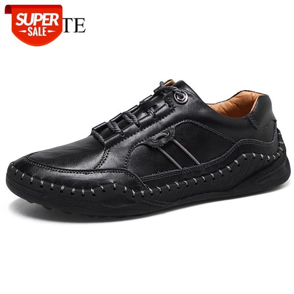 

men leather casual shoes fashion slip-on soft moccasins comfortable flat #bu8r