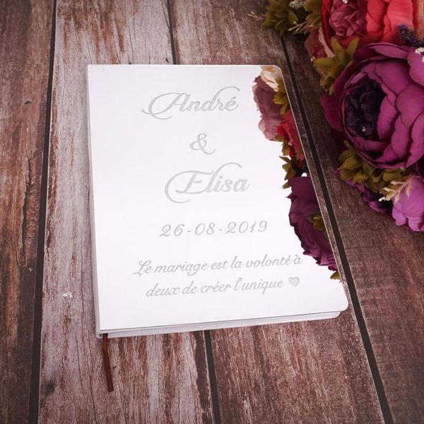 

other event & party supplies 26cm x 19cm custom delicate wedding signature guestbook personalized white blank sheet check in books decor