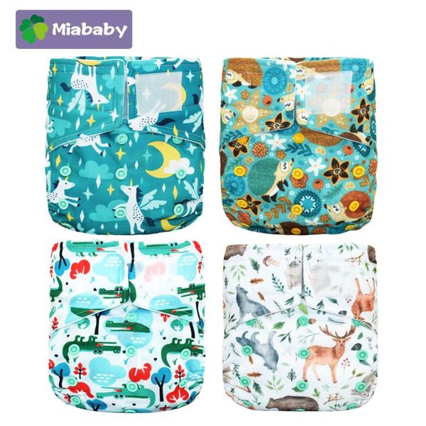 

miababy hook&loop os pocket cloth diaper,with two pockets,waterproof and breathable,for 5-15 kg baby diapers