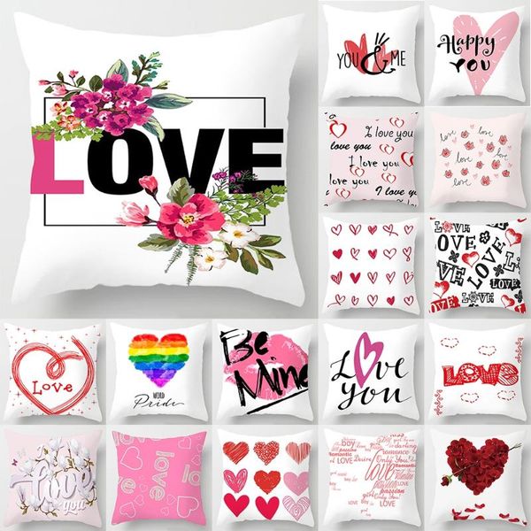 

cushion/decorative pillow valentine's day lovely cartoon plush square living sofa cushion cover throw case 45x45 cm elegant couple home