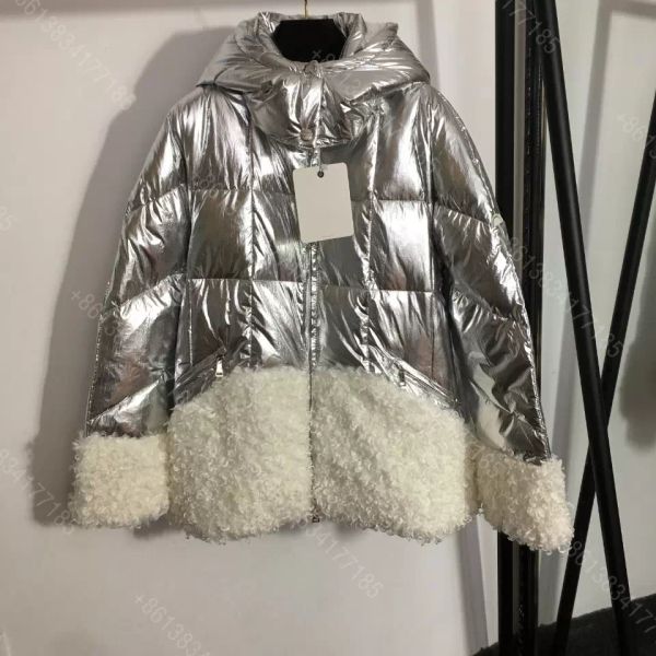 

winter designer women down jacket coat hat is removable 98% white duck down filling high-end hooded bread jacket logo brand belt waist midi, Black