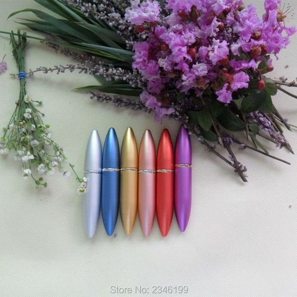 

storage bottles & jars 6ml 50pcs/lot aluminum perfume spray bottle lipstick style