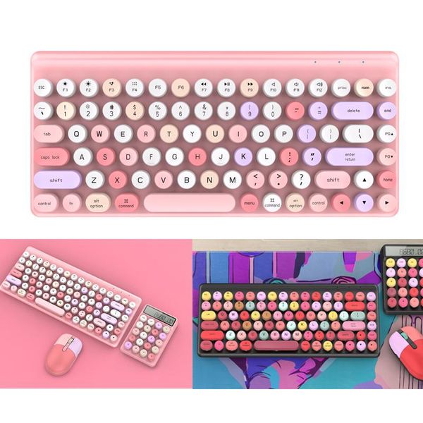 

keyboard mouse combos and 2.4g wireless bluetooth set 84 keycaps english keyboards wired gaming waterproof structure three-in-one