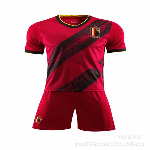 

Belgium Jersey 2020 home Cup match training kit No.10 Azar football suit, Red-16