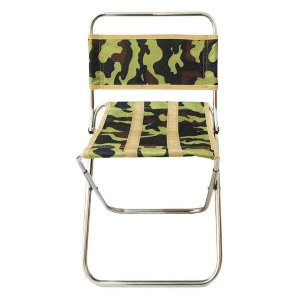 

fishing accessories 1pc outdoor folding chair camping bbq stool aluminum alloy seat size large (camouflage)