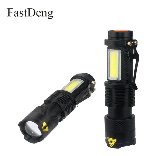 

hard light led q5 4 modes portable mini flashlights zoom waterproof torch for emergency lighting use 14500/ battery torches
