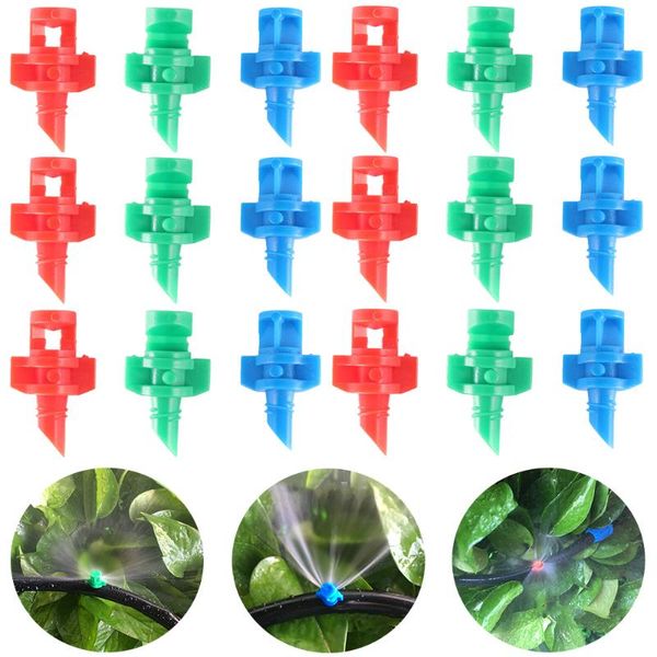 

watering equipments 100/50pcs refraction nozzle 90/180/360 degree sprinkler for greenhouse garden lawn plant micro drip irrigation sprayer