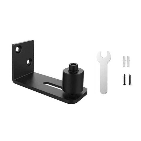 

hooks & rails black sliding barn door bottom adjustable floor ail guide roller locker home hardware accessories