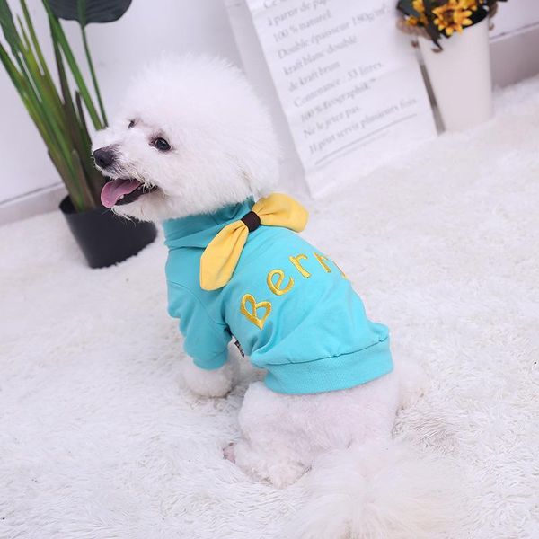

pet supplies dog clothes jacket soft cotton puppy big bow colorful apparel