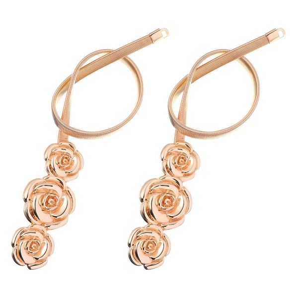 

curtain & drapes 1 pair rose shape buckles punch-for home office