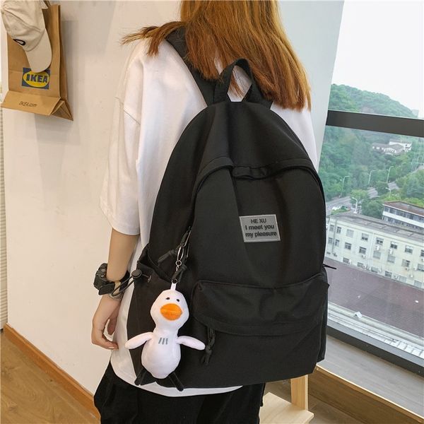 

backpack female fashion korean backpack school bags for girls solid color n large capacity dwaterproof al7g