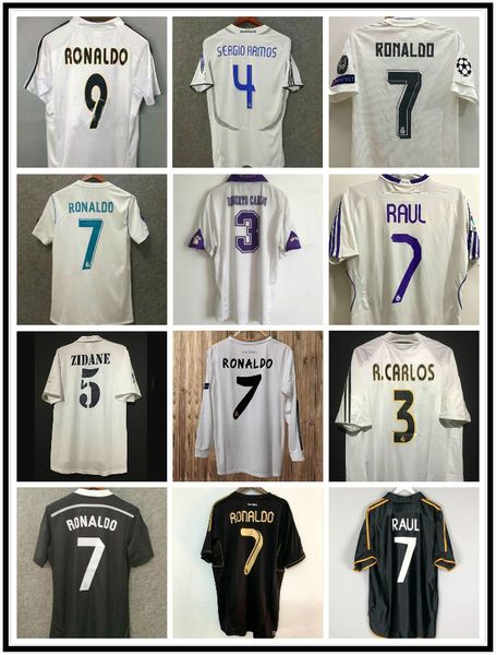 

06 07 98 99 14 15 real madrid black soccer jersey 2004 2005 sergio ramos kroos soccer shirt modric ronaldo asensio isco football uniforms, Black;yellow